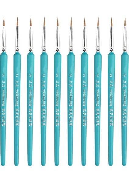 10 Adet 2 Kanca Hattı Kalemi Gök Mavisi(Yurt Dışından)