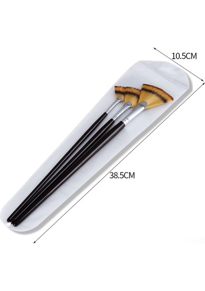 3 Adet / Set Fan Şeklindeki Gouache Fırçası Siyah(Yurt Dışından) fırsatları