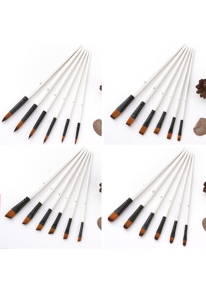 Zhuting 2 Paket Naylon Guache Fırça Seti 6 Pc/set Noktalı(Yurt Dışından) modelleri