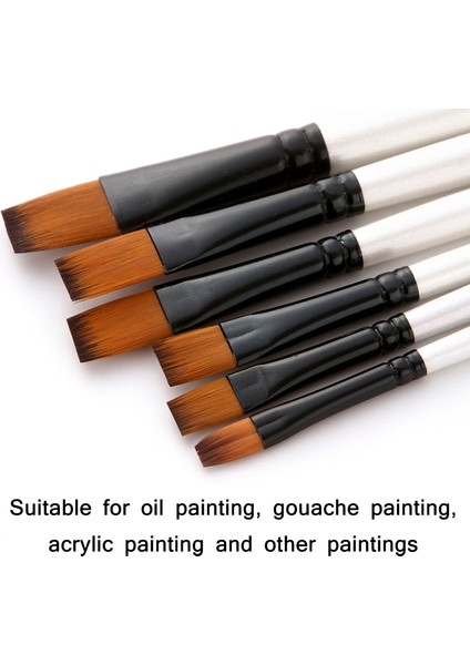 Zhuting 2 Paket Naylon Guache Fırça Seti 6 Pc/set Noktalı(Yurt Dışından) fırsatları