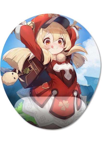 Klee - Genshin Impact Bilek Destekli Mousepad Model - 3 Oval