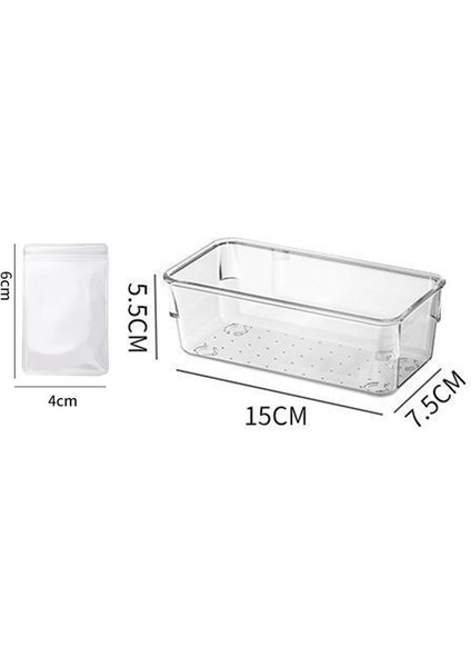 Mücevher Depolama Çanta Kutusu Şeffaf Paketleme Torbası Zipper Kilit Torbaları Yüzük 20X S Çantalar - Uzun Kutu (Yurt Dışından)