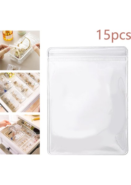 Mücevher Depolama Çanta Kutusu Şeffaf Paketleme Torbası Fermuar Kilit Çanta Halka 15X M Torbalar (Yurt Dışından) modelleri