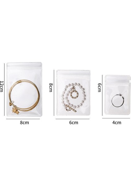 Mücevher Depolama Çanta Kutusu Şeffaf Paketleme Torbası Fermuar Kilit Çanta Halka 15X M Torbalar (Yurt Dışından) fırsatları