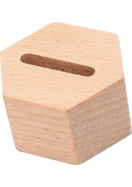 Ahşap Yüzük Tutucu Ring Standı Rustik Yeniden Kullanılabilir Ekran Düğün Dükkanı Hexagon 1 Yuvası (Yurt Dışından)