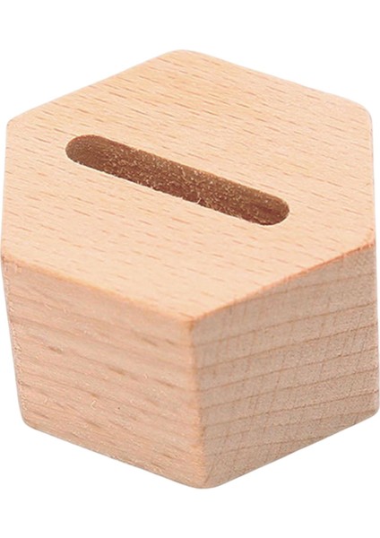 Ahşap Yüzük Tutucu Ring Standı Rustik Yeniden Kullanılabilir Ekran Düğün Dükkanı Hexagon 1 Yuvası (Yurt Dışından)