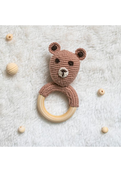 Lismo Kids Amigurumi Ayıcık  Oyuncak Ahşap Diş Kaşıyıcısı