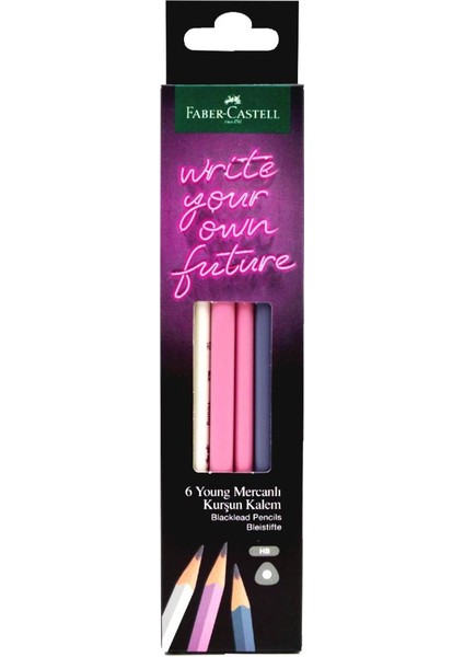 Faber Castell Young Hb Üçgen Mercanlı Kurşun Kalem Seti 6 Lı