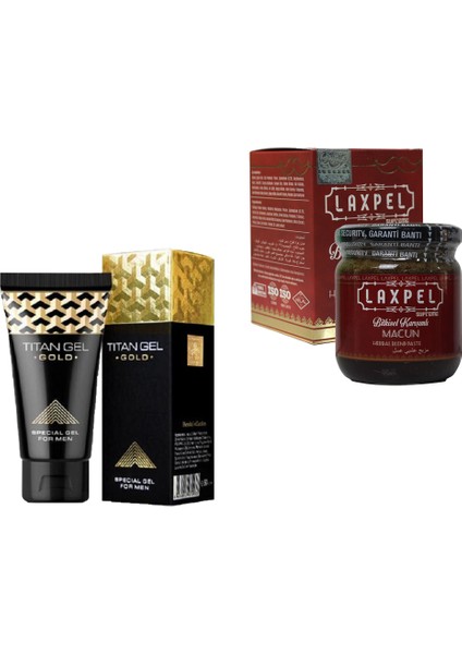 Tantra Titan-Gel-Gold-Genital Bakım Jeli 50 ml +Laxpel Macun
