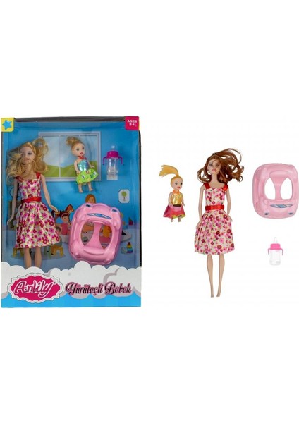 Anlily Bebek ve Minik Bebeği Yürüteç Oyuncak Bebek