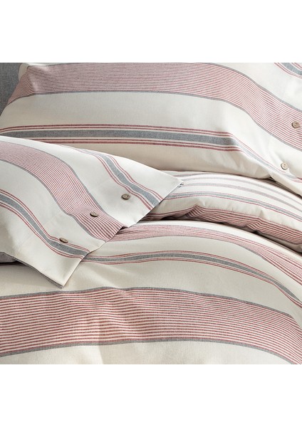 Bedding Silva Çift Kişilik İpliği Boyalı Nevresim Takımı - Kırmızı