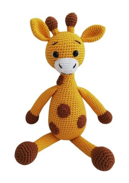Şirin Zürafa Uyku Arkadaşı Amigurumi Organik Oyuncak