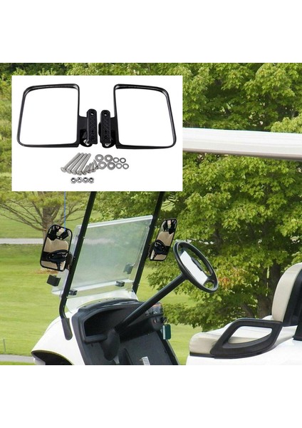 2pieces Golf Arabaları Yan Aynalar Evrensel Yan Görünüm Ayna Golf Arabası Aynası (Yurt Dışından)