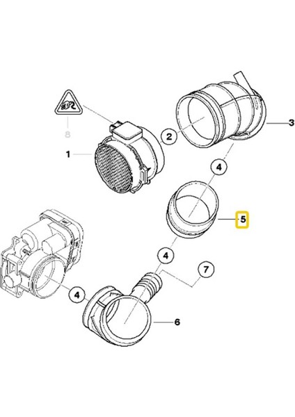 Bmw Uyumlu E46 E53 ve Z3 M54 Motor Febi Hava Akış Halkası 13541438760