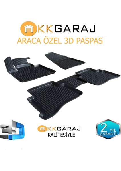 KK Garage Volkswagen Tiguan 2016+ Araca Özel 3D Paspas