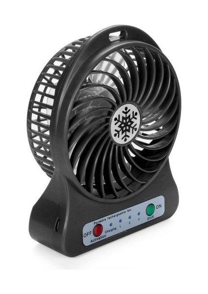 Mini Şarjlı Fan Vantilatör Masaüstü 3 Kademeli Soğutucu Sessiz Şarjlı Vantilatör Fan Masaüstü Vantilatör Fan