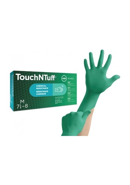 92-600 Kimyasal Korumalı Kullanat Nitril İş Eldiveni (100 Adet/Kutu)