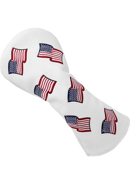 Golf Head, Premium Deri Kapaklar Us Flag Golf Aksesuarları Woods Hibritleri Beyaz 1 (Yurt Dışından) indirimleri