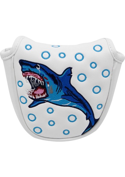 Pu Shark Desen Golf Mallet Putter Kafa Kapağı Blade Club Guard Headcover Beyaz (Yurt Dışından) fiyatları