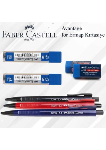 Faber Castell Uçlu Kalem Silgi ve Uç Okul Seti