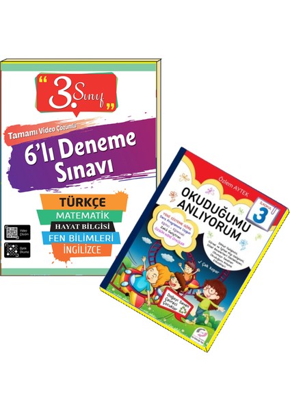 3. Sınıf 6'Lı Deneme Sınavı+Okuduğumu Anlıyorum Kitabı