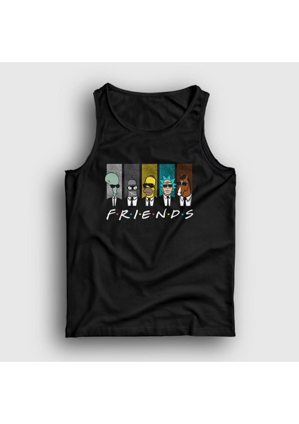 Unisex Siyah American Adult Cartoon Series Friends Atlet