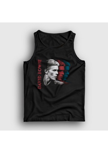 Unisex Siyah Colorful David Bowie Atlet