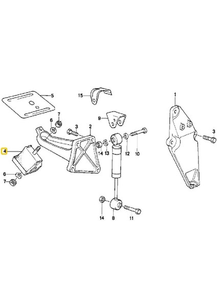 Bmw E30 Uyumlu M10 ve M40 Motor Febi Motor Takozu Oem No 11811129286 fiyatları