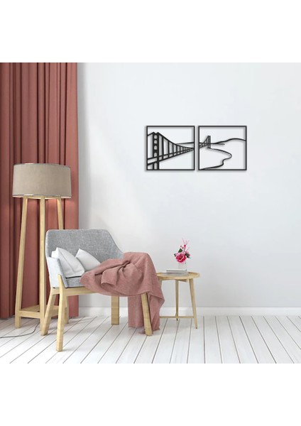 Golden Gate Köprüsü, Duvar Dekoru, Metal Tablo, Laser Tablo, Hediyelik, Dekoratif
