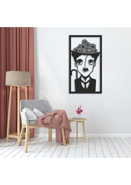 Charlie Chaplin Portre, Duvar Dekoru, Metal Tablo, Laser Tablo, Hediyelik, Dekoratif