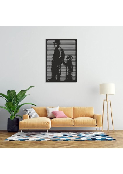 Charlie Chaplin - The Kid, Duvar Dekoru, Metal Tablo, Laser Tablo, Hediyelik, Dekoratif
