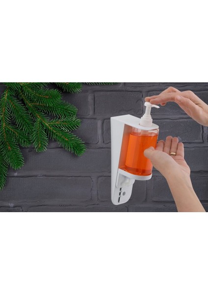 Vialli S7 Hazneli Sıvı Sabun Bulaşık Deterjan Şampuan Duş Jeli Dezenfektan Dispenseri 300 ml Şeffaf