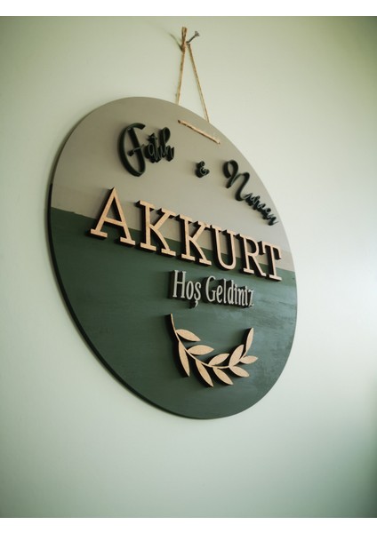 Kişiye Özel Ahşap Mdf Dekoratif Kapı Süsü