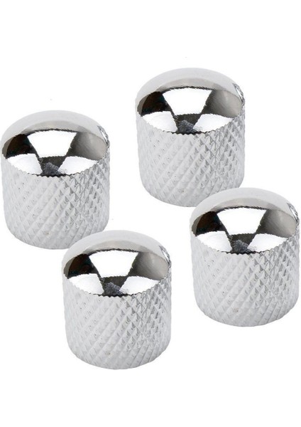 4 Adet Elektro Gitar Bas Ses Kontrol Düğmeleri Düğmeleri Krom (Yurt Dışından) fırsatları