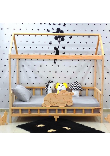 Çocuk Karyola Doğal Çam Montessori Yatak Bebek Beşiği modelleri