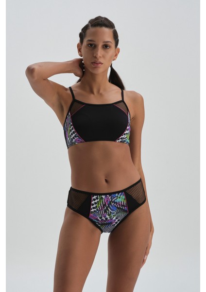 Siyah Yüzücü Bikini Üst