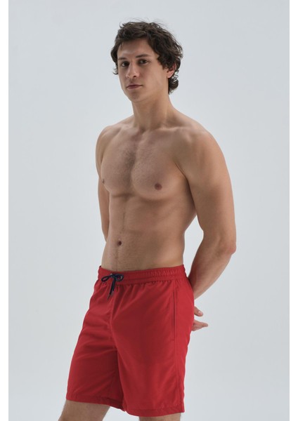 Kırmızı Mıcro Orta Düz Şort modelleri