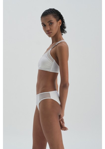 Beyaz Normal Bel Bikini Alt modelleri