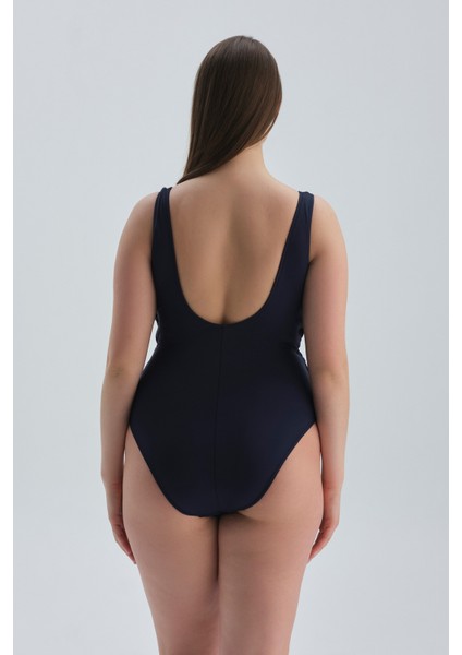 Lacivert Korseli Toparlayıcı Drapeli Mayo fiyatları