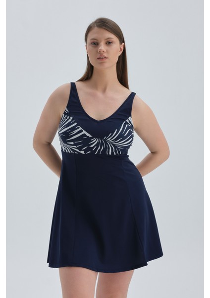 Lacivert Korseli Toparlayıcı Elbiseli Mayo fırsatları