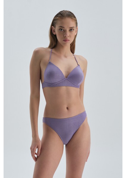Lila Düşük Bel Bikini Alt