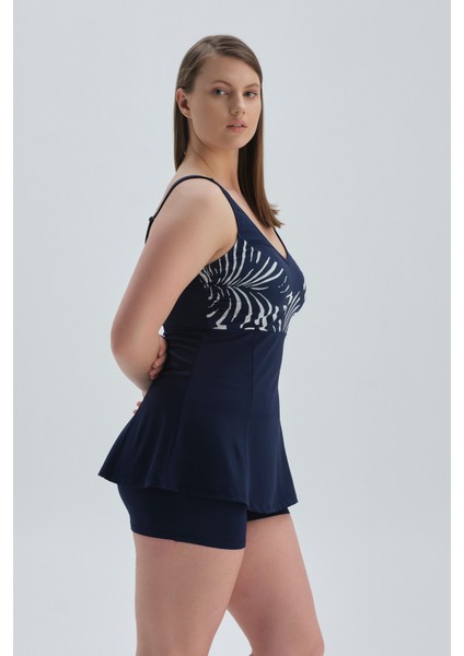 Lacivert Korseli Toparlayıcı Tankini Üst fiyatları