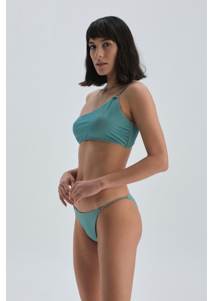 Mint Yeşili Tek Omuz Bikini Üst