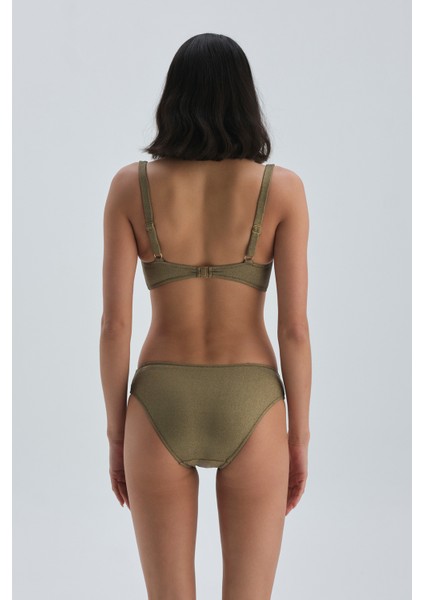 Yeşil Toparlayıcı Yüksek Bel Bikini Alt fiyatları