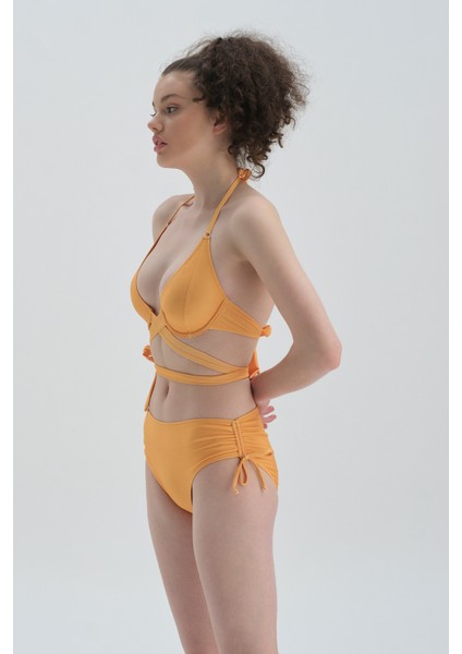 Sarı Toparlayıcı Balenli Bikini Üst fiyatları