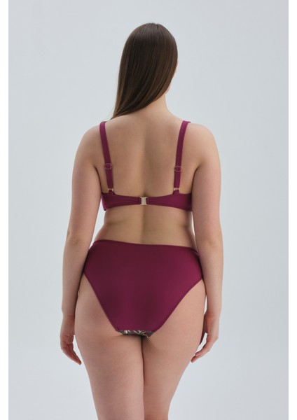 Mürdüm Toparlayıcı Yüksek Bel Bikini Alt