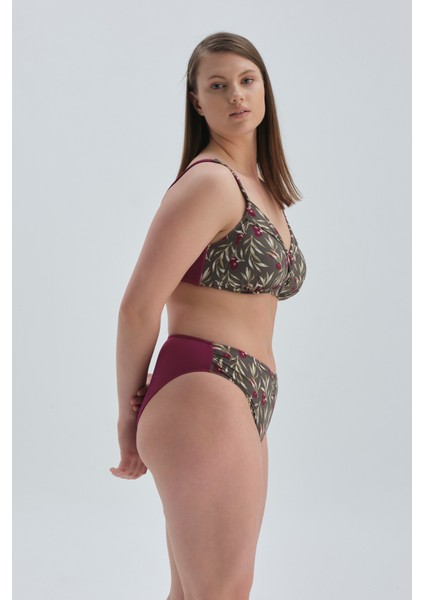 Mürdüm Toparlayıcı Yüksek Bel Bikini Alt