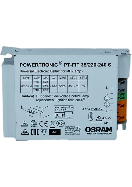 1X35W Elektronik Balast