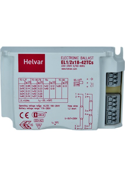 1/2 x 18W/42W Elektronik Balast