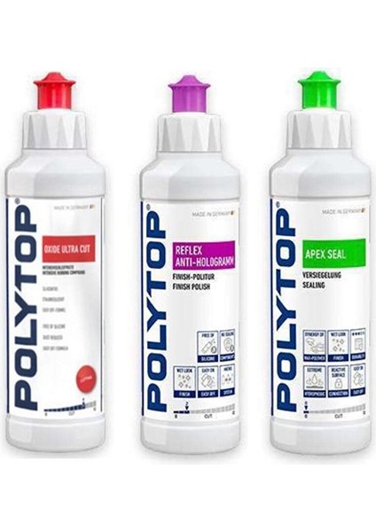 Oxide Ultra Kalın Pasta Reflex Hare Giderici Apex Boya Koruma Seti 250 ml